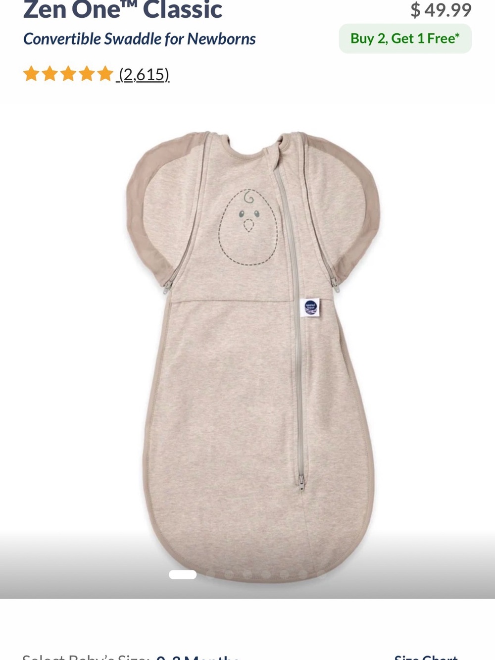 3 Nested Bean infant swaddles